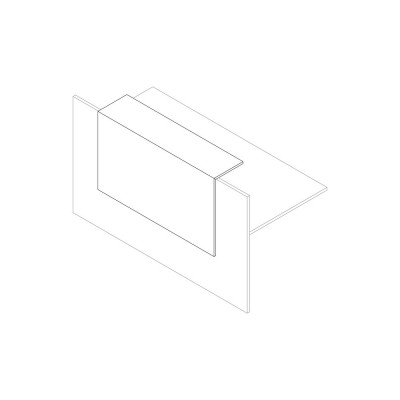 Mensola reception mm 1200x300x700h. Bianco