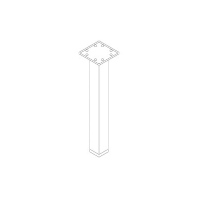 Colonna intermedia reception mm 720h. Alluminio