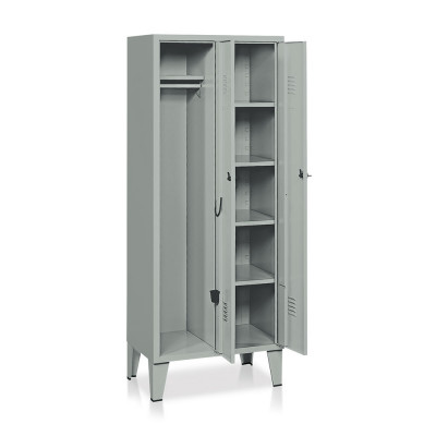 Multipurpose cabinet 2 compartments mm. 690Lx500Dx1800H. Grey.