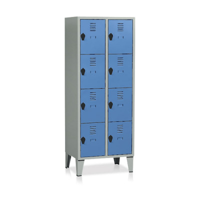 Filing cabinet 8 compartments mm. 690Lx500Dx1800H. Grey-blue.