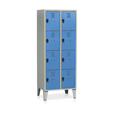 Filing cabinet 8 compartments mm. 690Lx500Dx1800H. Grey-blue.