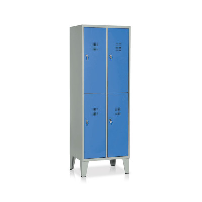 Locker 4 compartments mm. 610Lx500Dx1800H. Grey/blue.