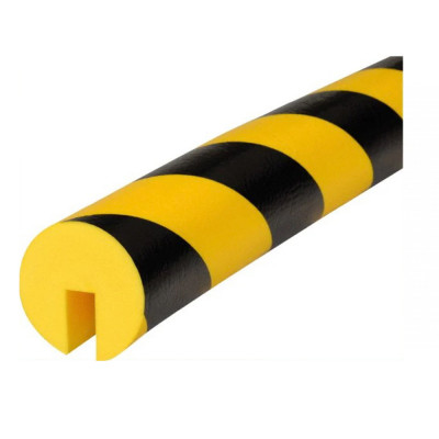 Profilo flessibile giallo nero diametro mm 40 - barra 1 MT