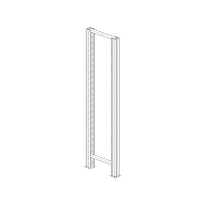 S9005G Hook shelving side painted grey. Sizes: mm 1000Hx400L.