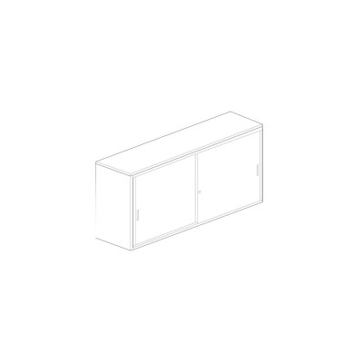 DF7109BI Metal bookcase with sliding doors white. Sizes: 1500Lx450Dx900H mm