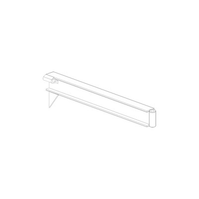 Shelf for IPE 90. Yellow. Sizes: mm. 1200Lx50Dx80H.