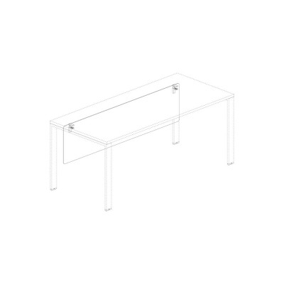 D5342MG Modesty panel for desk with U legs of mm 1600. Sizes: mm 1440Lx18Dx410H.
