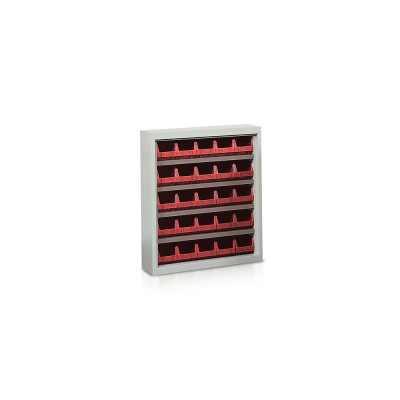 Scaffale 25 contenitori mm 840x270x990h. Rosso