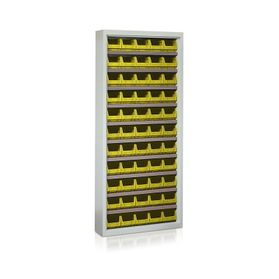 Scaffale 55 contenitori mm 840x270x2000h. Giallo
