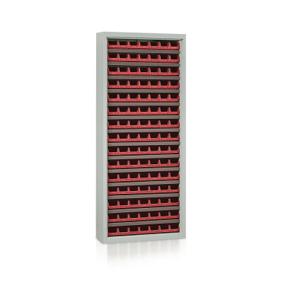 Scaffale 105 contenitori mm 840x270x2000h. Rosso