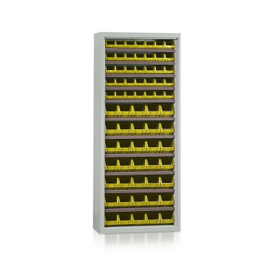 Scaffale 35+35 contenitori mm 840x270x2000h. Giallo