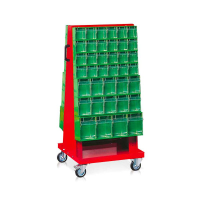 Drawer unit trolley mm. 620Lx610Dx1330H. Red.