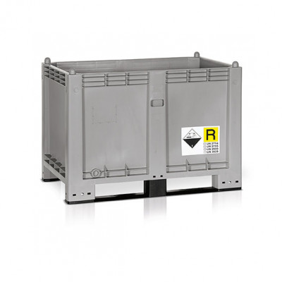 Contenitore batterie piombo mm 1200x800x850h. Grigio