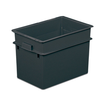 Plastic container mm. 790Lx600Dx550H. Black.