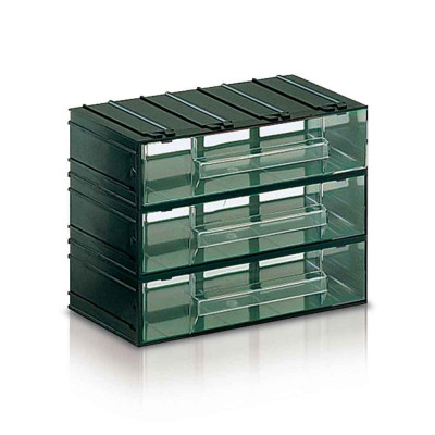 Drawer unit with 3 drawers clear mm. 225Lx133Dx169H.