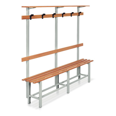Panca con appendiabiti mm 2000. Grigio