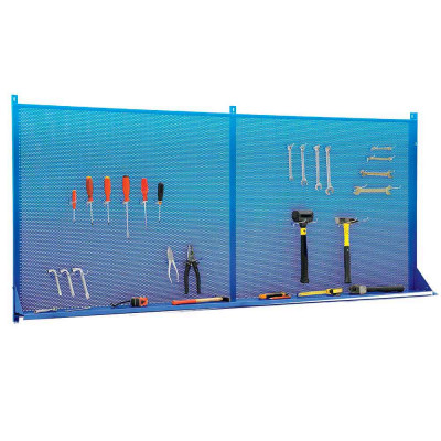 Key holder panel with shelf mm. 1000Lx140Dx850H. Blue.