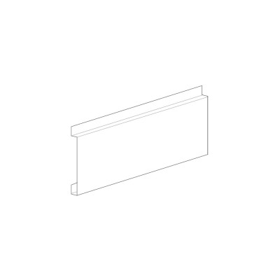 Rear panel for hook shelves. Painted Grey. Sizes: mm. 1200Lx500H.