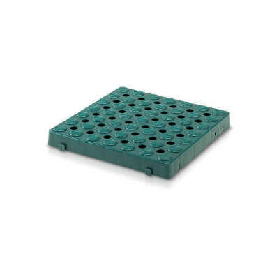 Anti-slip open anti-vibration platform mm. 500Lx500Dx50H. Green.