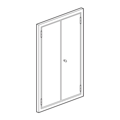 Attachable door mini-maxi series galvanised. Sizes: mm 900Lx30Dx1960H.