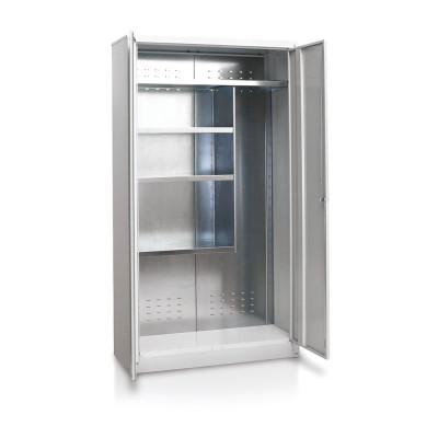 Outdoor broom cabinet mm. 965Lx400Dx1800H Galvanised plasticised.