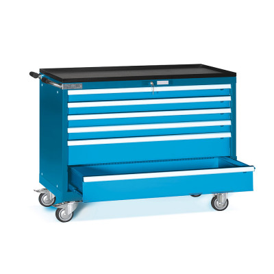 AH250BCBC Tool cabinet with drawers on wheels mm. 1023Lx572Dx860H. Blue colour.