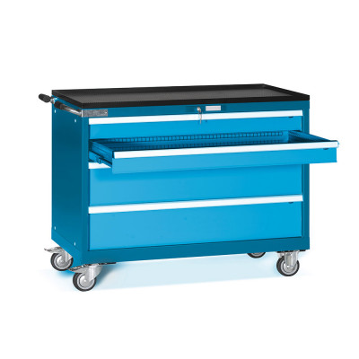 AH255BCBC Tool cabinet with drawers on wheels mm. 1023Lx572Dx860H. Blue colour.