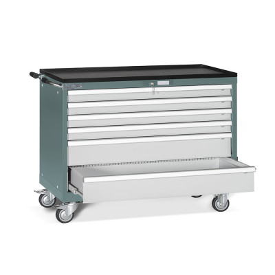 Tool cabinet with drawers on wheels mm. 1023Lx572Dx860H. Colour dark grey/light grey.