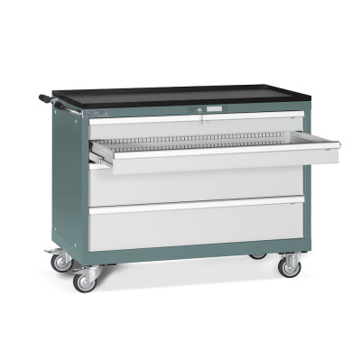Tool cabinet with drawers on wheels mm. 1023Lx572Dx860H. Colour dark grey - light grey.