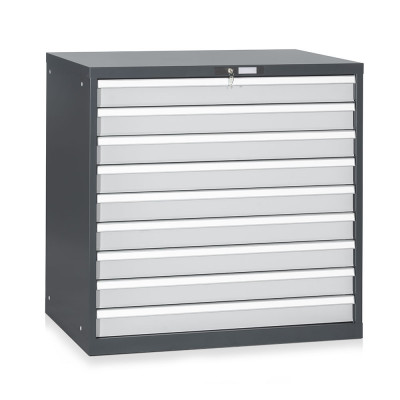AH555ANGC 9-drawer telescopic extraction tool cabinet mm. 1023Lx725Dx1000H. Colour Anthracite/light grey.