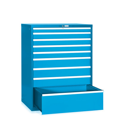 AH558BCBC 9-drawer telescopic extraction tool cabinet mm. 1023Lx725Dx1325H Colour blue.
