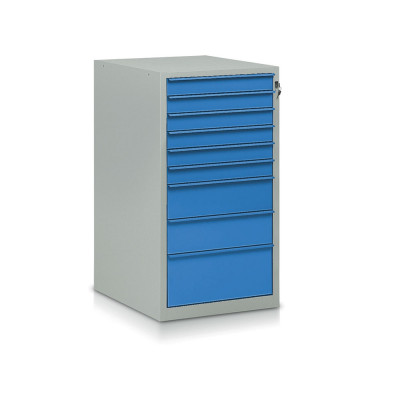 Tool cabient with 9 drawers mm. 550Lx665Dx1000H. Grey/blue.