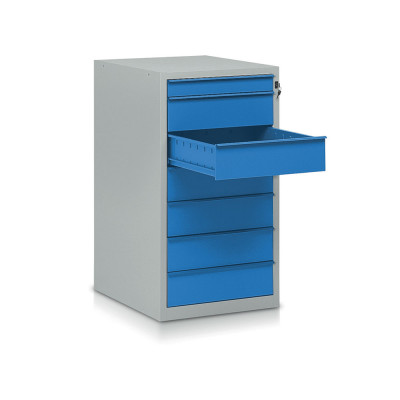 B1305GB Tool cabinet with 7 drawers mm. 550Lx665Dx1000H. Grey/blue.