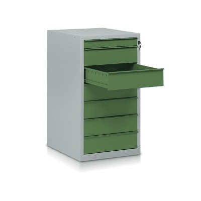 B1305GV Tool cabinet with 7 drawers mm. 550Lx665Dx1000H. Grey/green.
