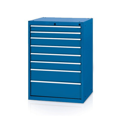 Tool cabinet with 8 drawers mm. 717Lx600Dx1000H. Light blue.