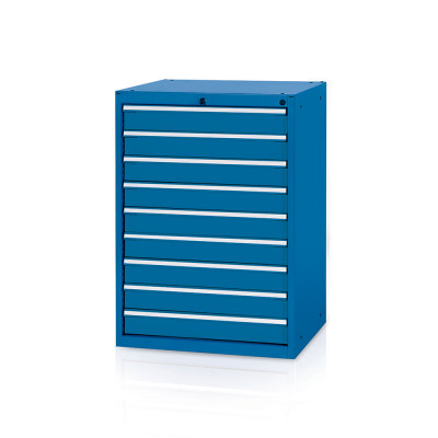 A925BC Tool cabinet with 9 drawers mm. 717Lx600Dx1000H. Light blue.