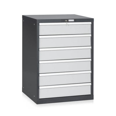 AH503ANGC Telescopic extraction tool cabinet 6 drawers mm. 717Lx725Dx1000H. Colour Anthracite/light grey.