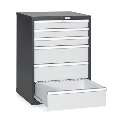AH504ANGC Telescopic extraction tool cabinet 6 drawers mm. 717Lx725Dx1000H. Colour Anthracite/light grey.