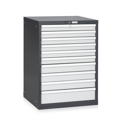 9-drawer telescopic extraction tool cabinet mm. 717Lx725Dx1000H. Colour Anthracite/light grey.