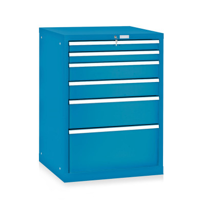 AH510BCBC Telescopic extraction tool cabinet 6 drawers mm. 717Lx725Dx1000H. Blue colour.