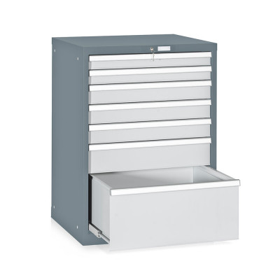 7-drawer telescopic extraction tool cabinet mm. 717Lx725Dx1000H. Dark grey/light grey.
