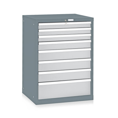 8-drawer telescopic extraction tool cabinet mm. 717Lx725Dx1000H. Dark grey/light grey.
