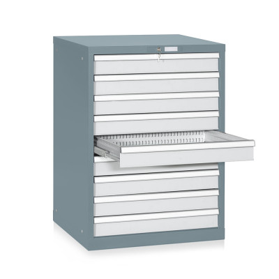9-drawer telescopic extraction tool cabinet mm. 717Lx725Dx1000H. Dark grey/light grey.