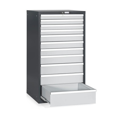 AH550ANGC 11-drawer telescopic extraction tool cabinet mm. 717Lx725Dx1325H. Colour Anthracite/light grey.