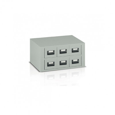 Cassettiera 6 cassetti mm 575x495x290h. Grigio