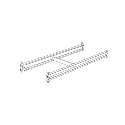 Coppia correnti portagomme mm 2000x500x65h