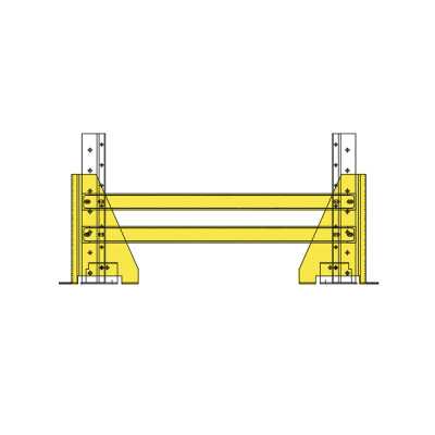 Bumpers for side depth 1000 mm. Yellow.