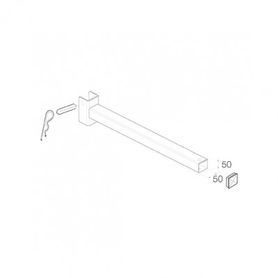 Mensola mm 500x50x50h