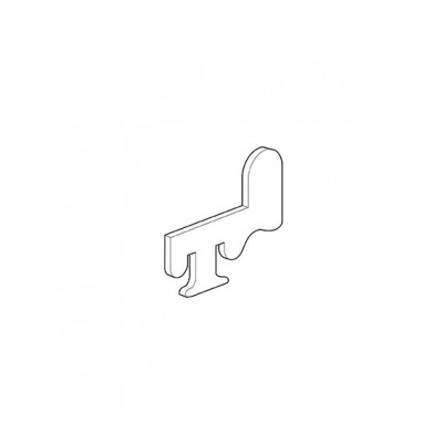 Gancio semplice per piano. Zincato