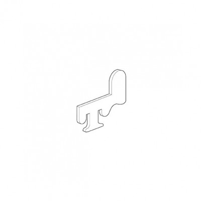 Gancio semplice per piano. Inox